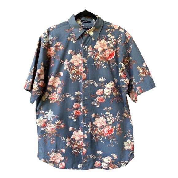 Daniel Cremieux‎ Floral Men's L Short Sleeve Button-Up Shirt Tailored Fit - Picture 1 of 4